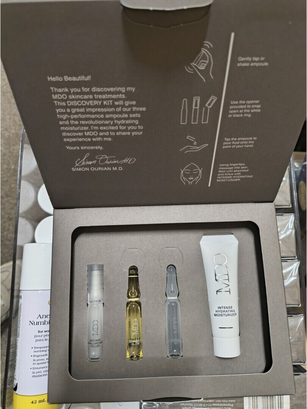 MDO skincare Simon Pirian M.D DISCOVERY KIT Vitamin C, Moisturiser, EGF,